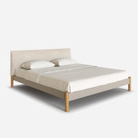 @ Natural Linen Weave Frame | Cream Fleece Headboard