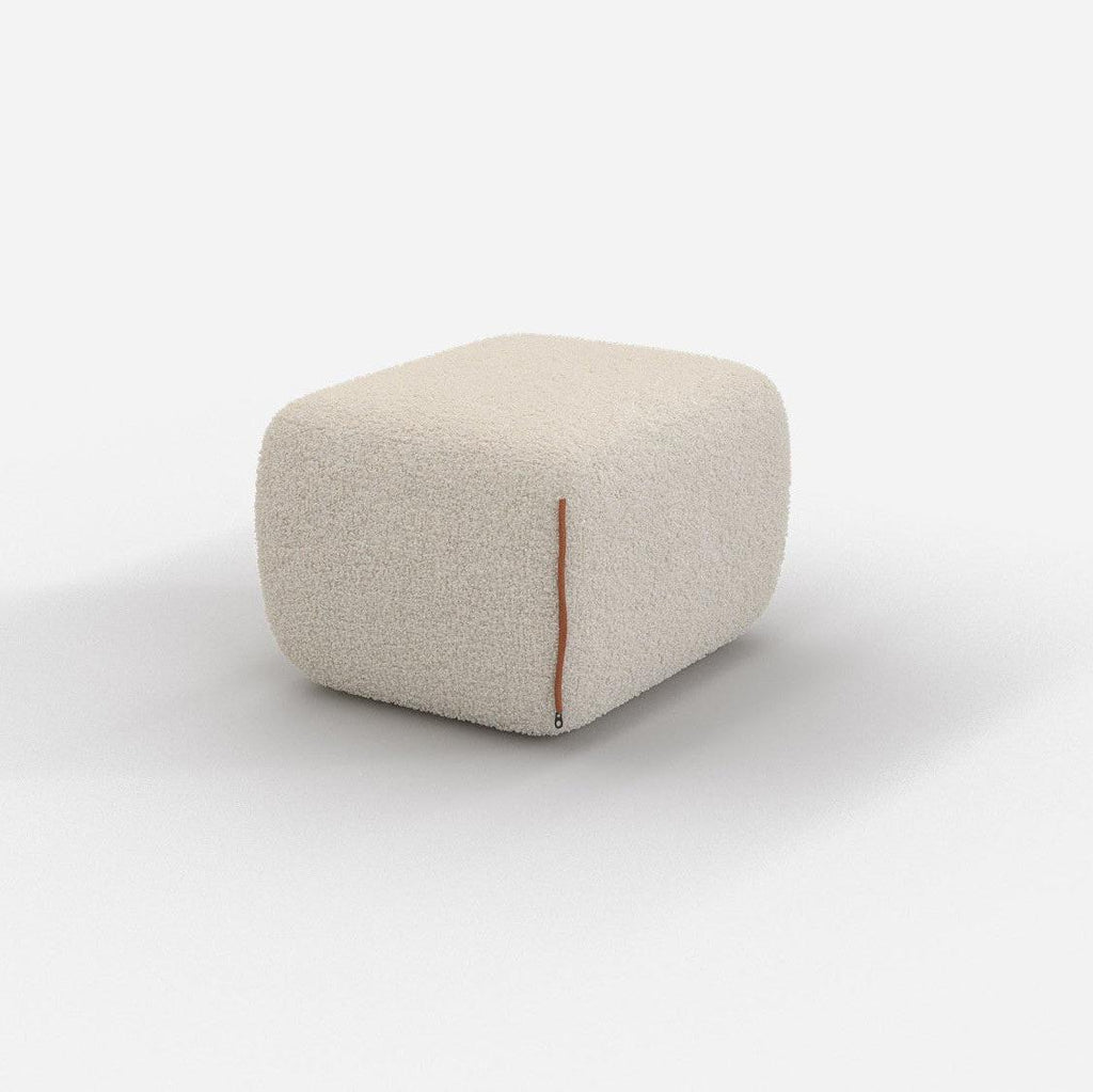 Cozy Pouffe Fleece Brick Trim