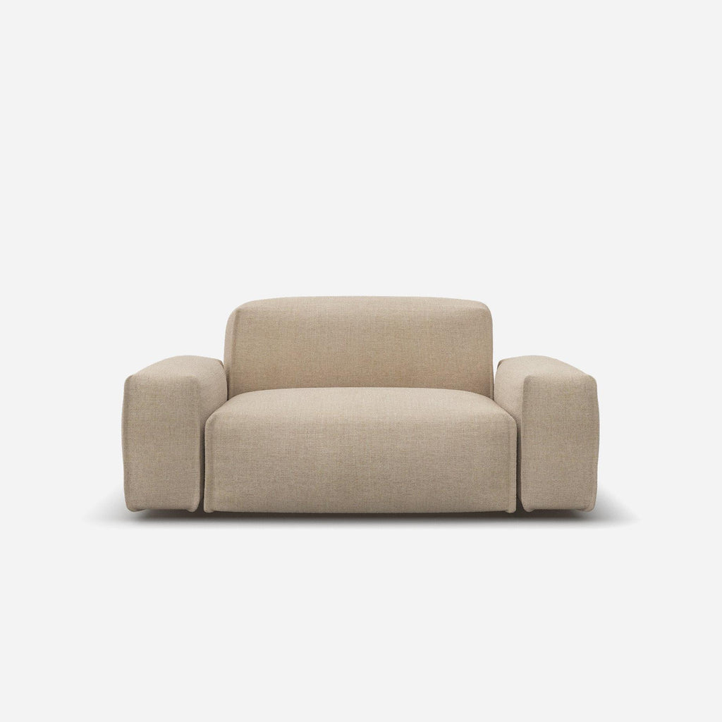 Float 1.5 Seater Sofa Textured Weave Brick Trim