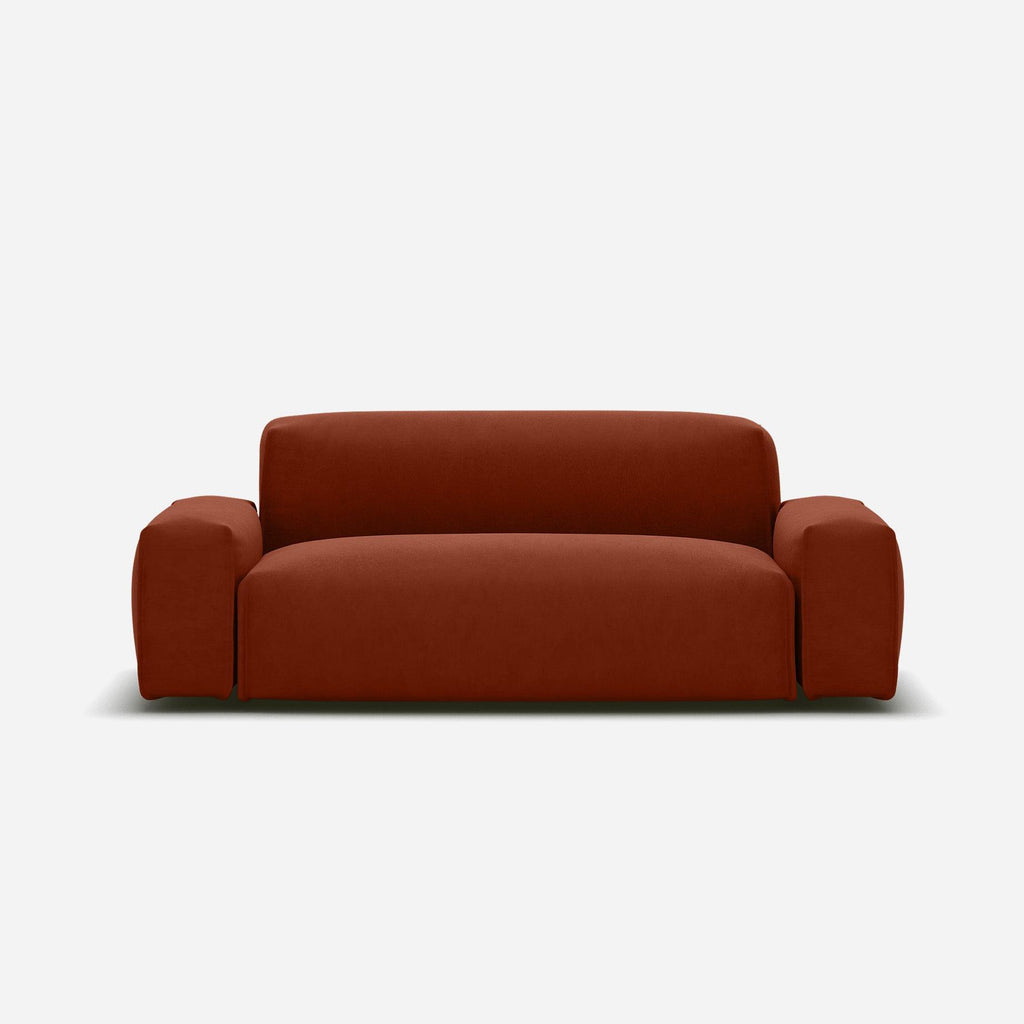 Float 2 Seater Sofa Velvet Natural Trim