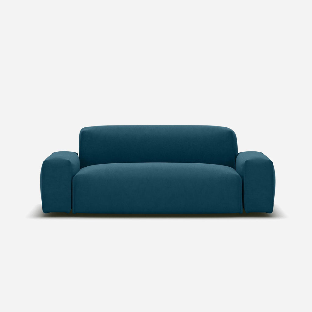 Float 2 Seater Sofa Teal Velvet Trim
