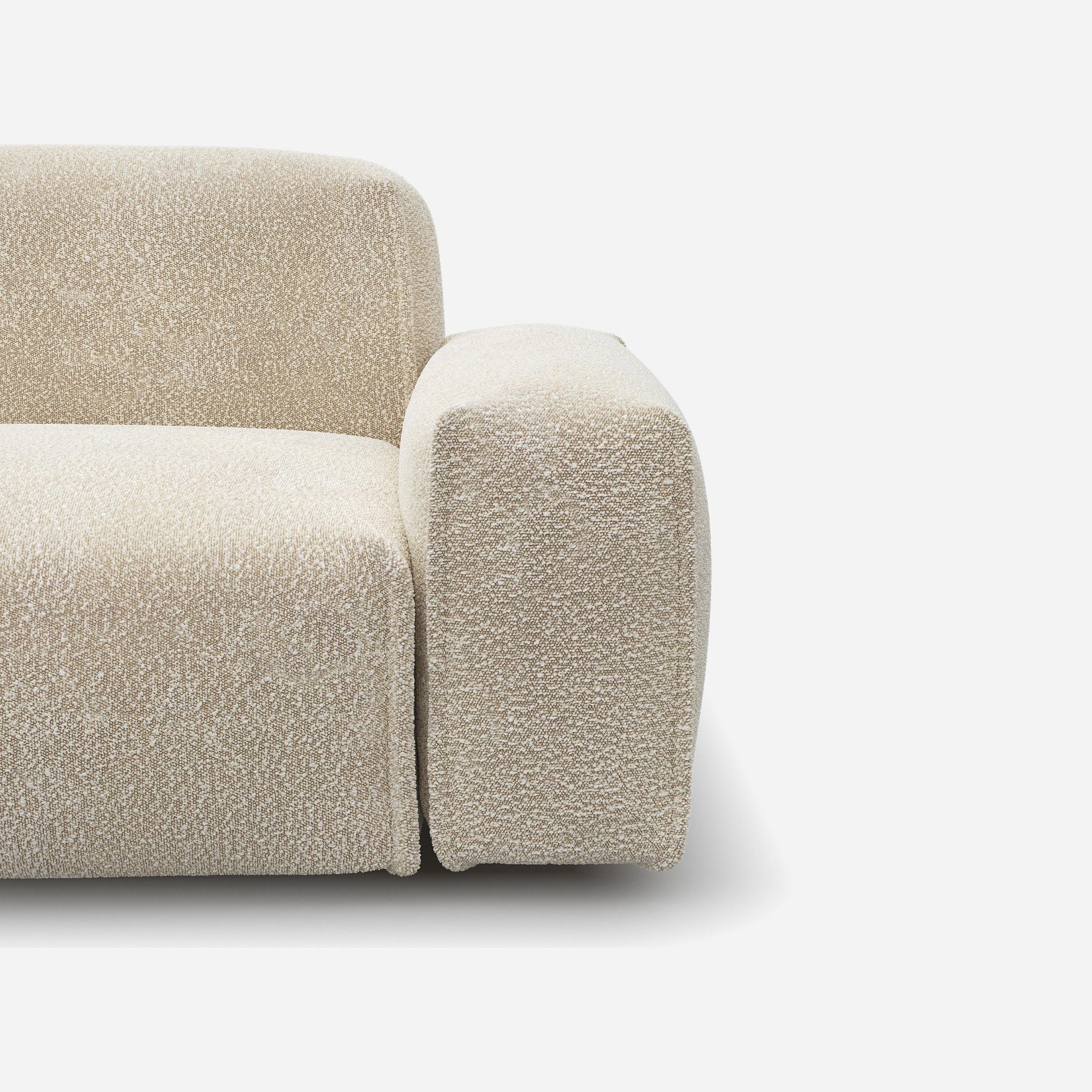 Float 3 Seater LH Chaise Sofa | Ecru Boucle