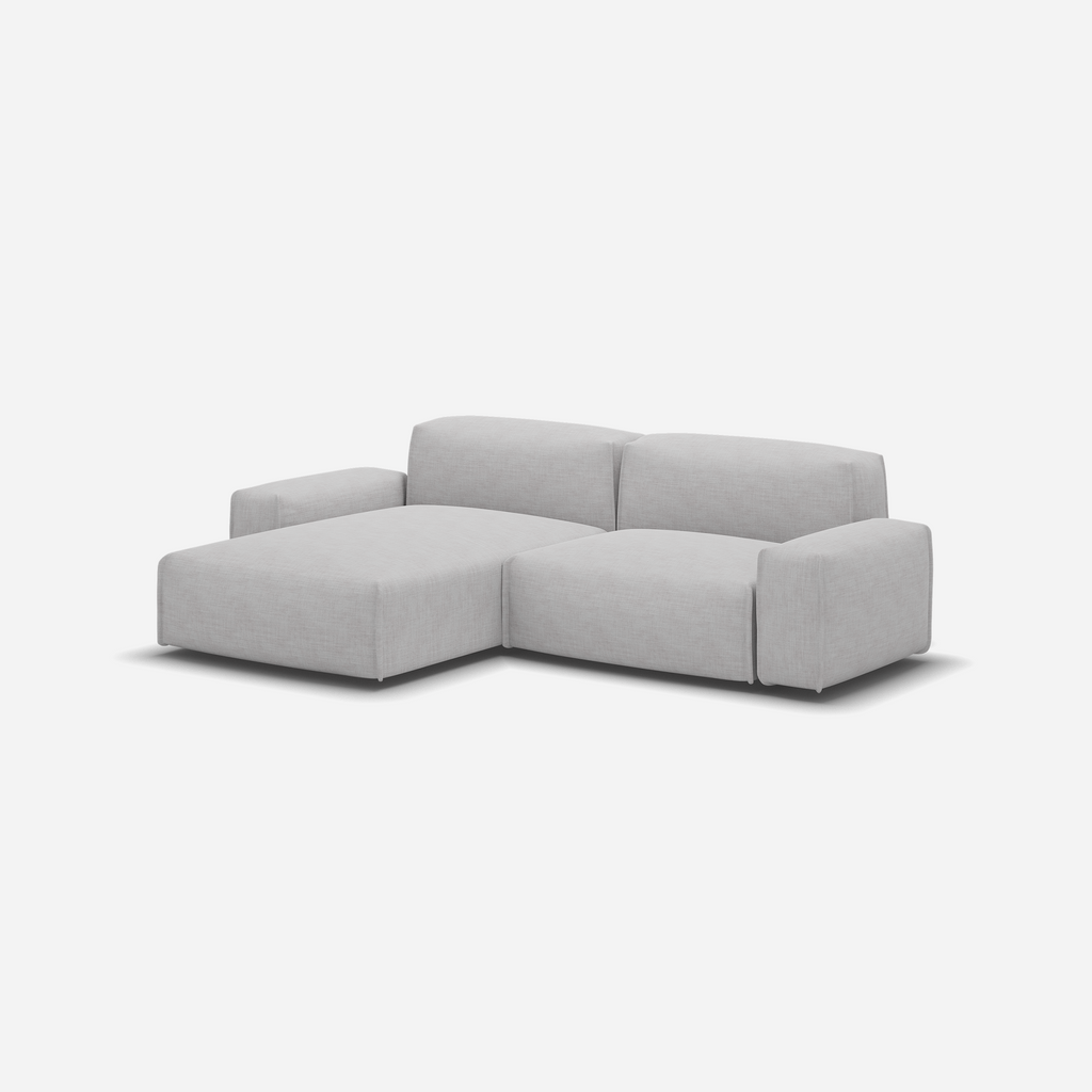 Float 3 Seater LH Chaise Sofa Ecru Weave Trim