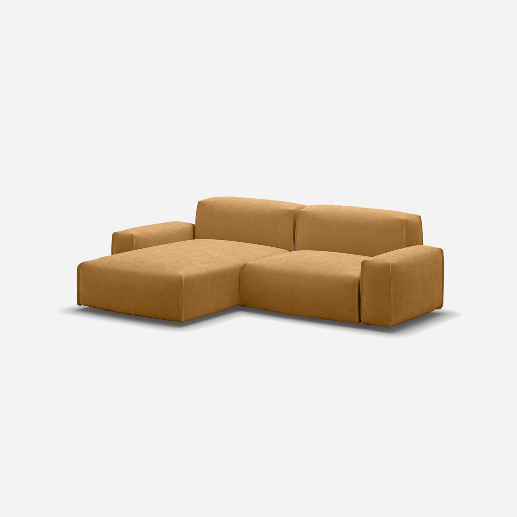 Float 3 Seater LH Chaise Sofa Cotton Natural Trim