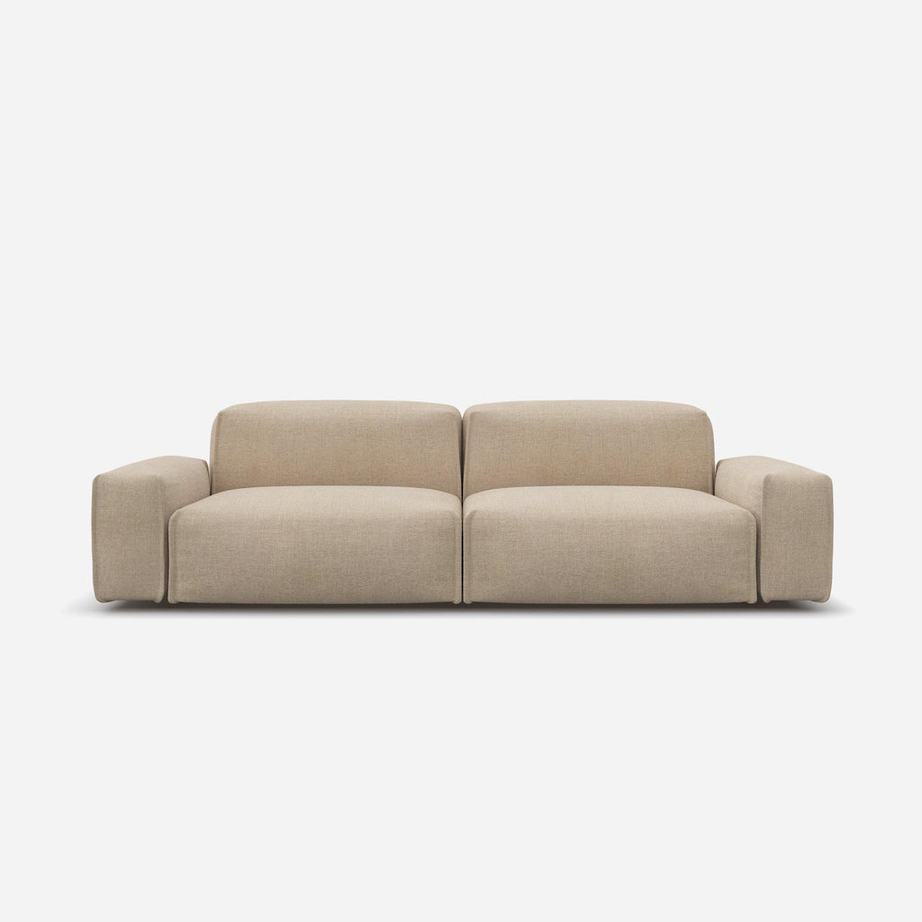 Float 3 Seater Sofa Textured Weave Brick Trim
