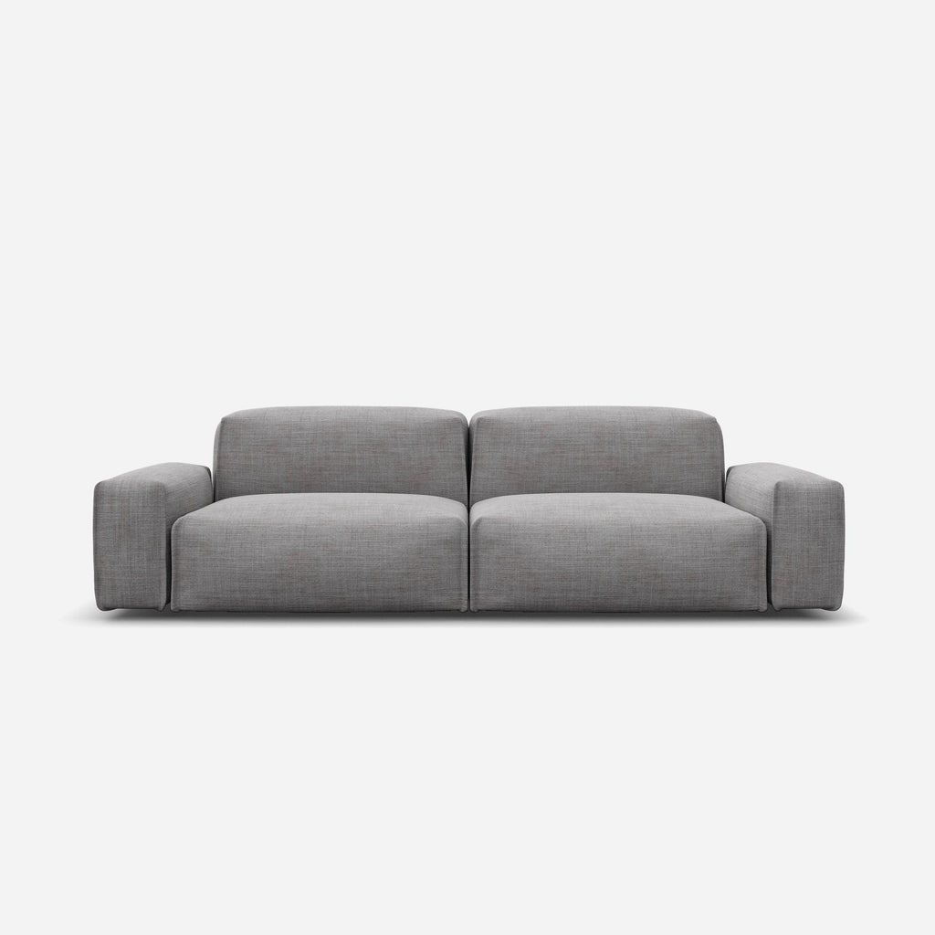 Float 3 Seater Sofa Light Grey Weave Natural Trim