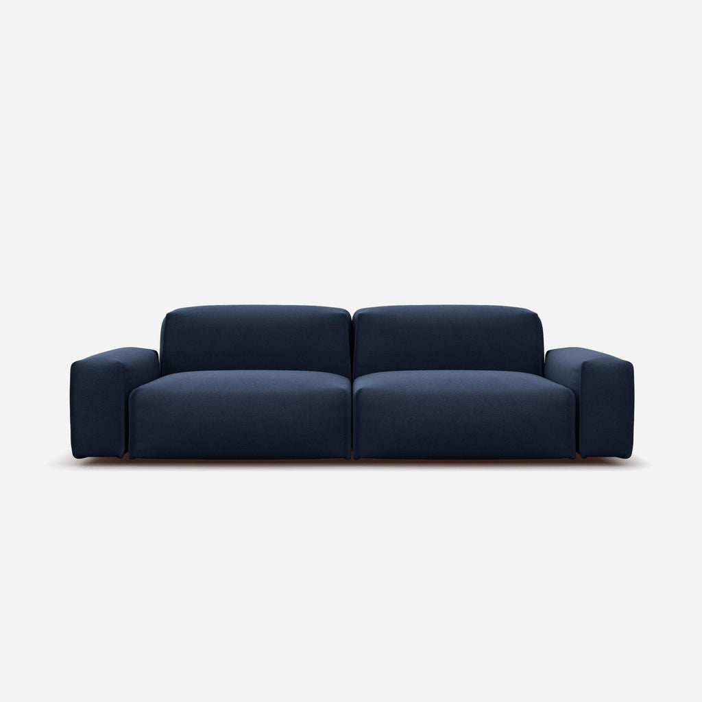 Float 3 Seater Sofa Cotton Blue Trim