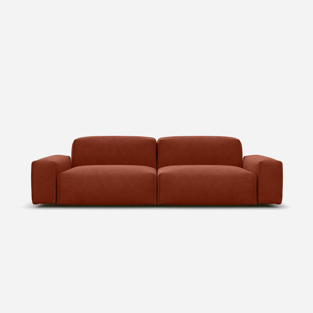 Float 3 Seater Sofa Velvet Natural Trim