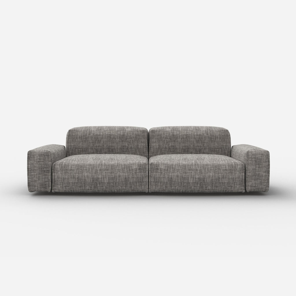 Float 3 Seater Sofa Salt & Pepper Textured Weave Trim