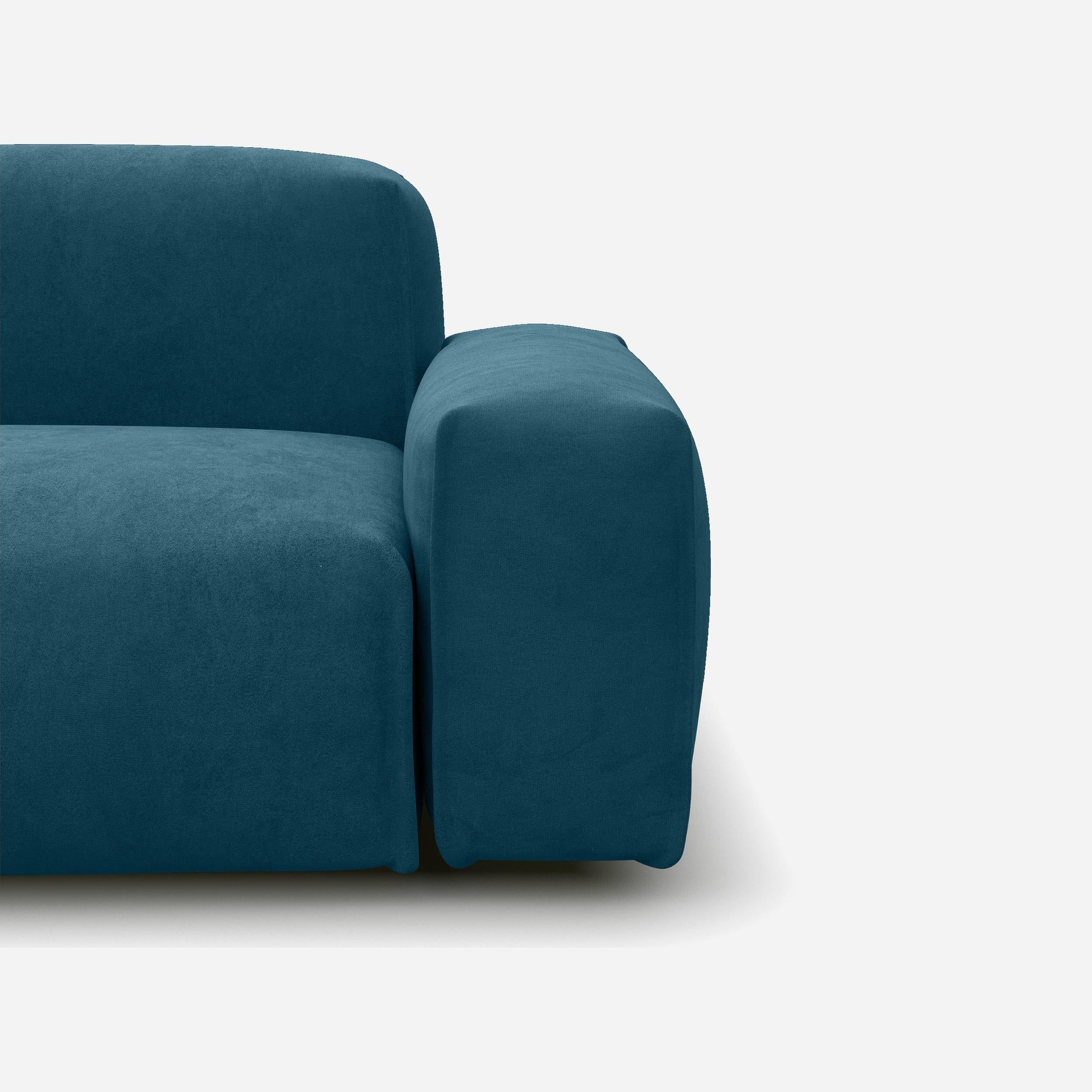 Float 3 Seater Sofa | Teal Velvet