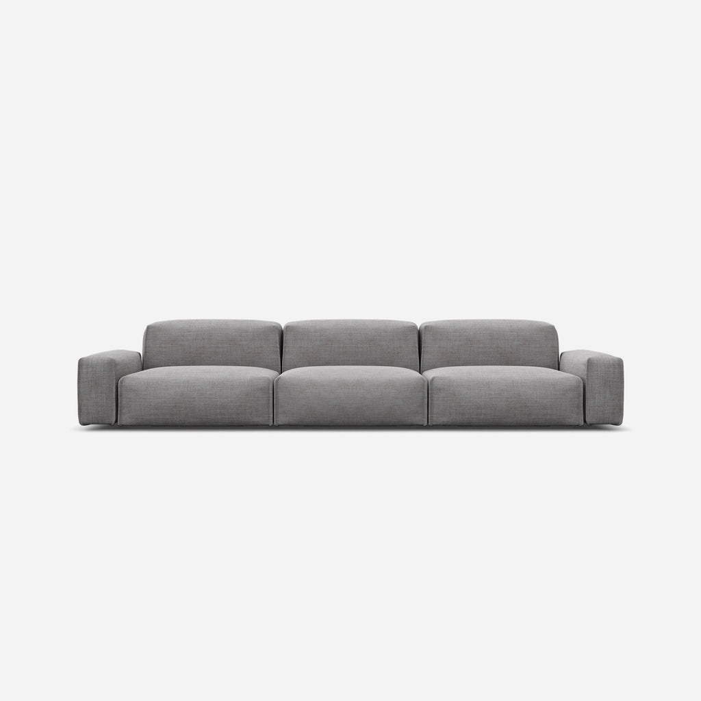 Float 5 Seater Sofa Light Grey Weave Natural Trim