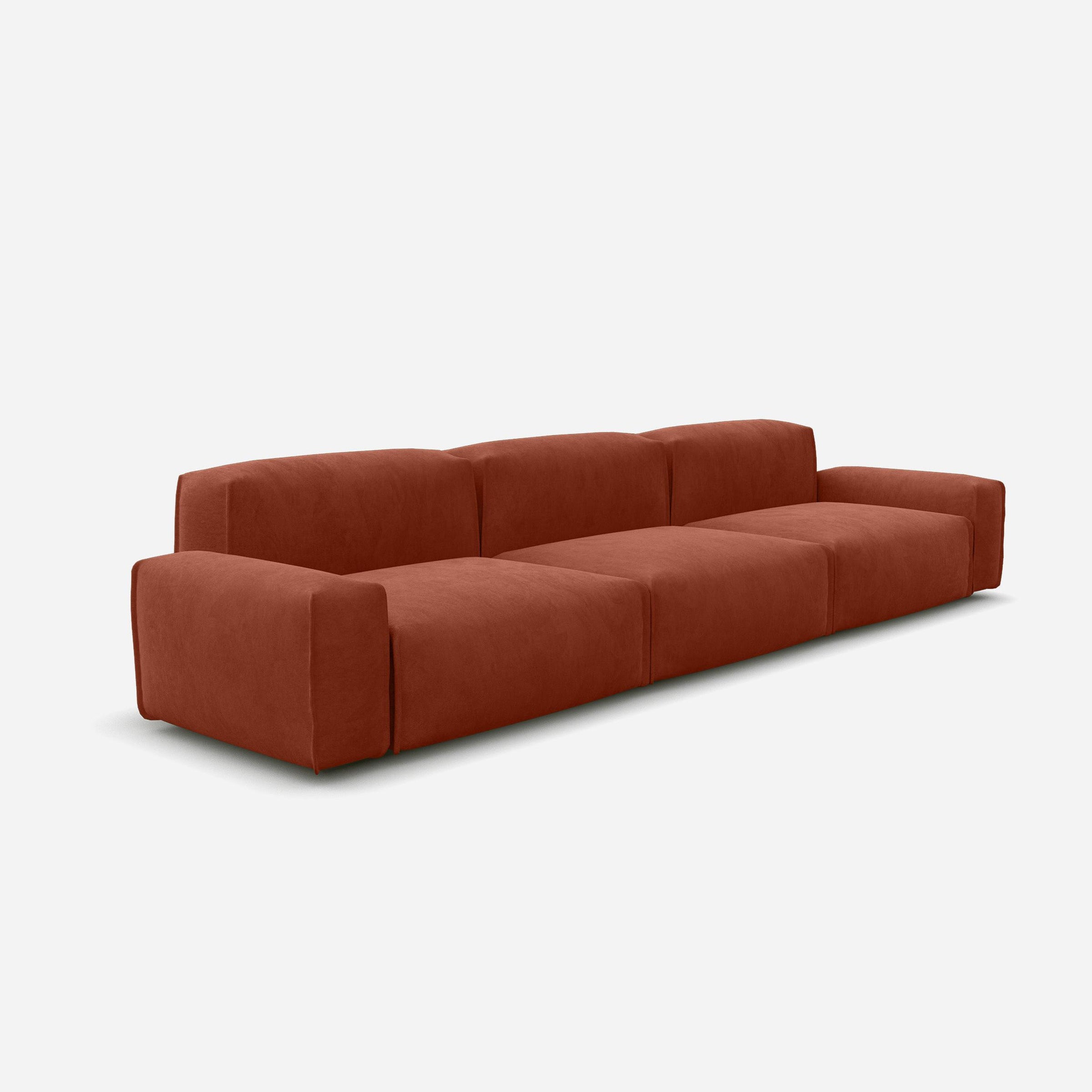 Float 5 Seater Sofa | Rust Velvet
