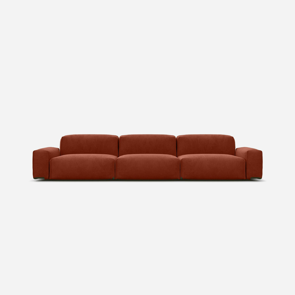 Float 5 Seater Sofa Velvet Natural Trim
