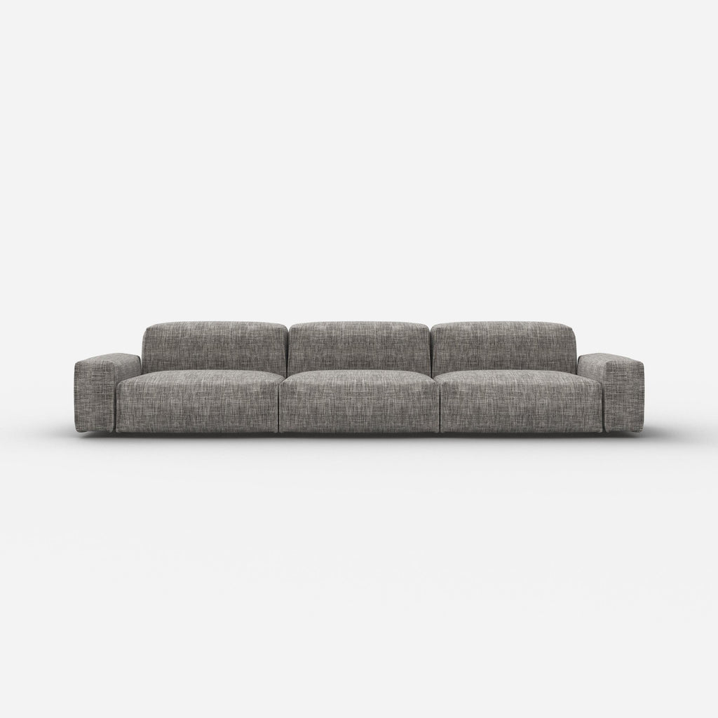 Float 5 Seater Sofa Salt & Pepper Textured Weave Trim