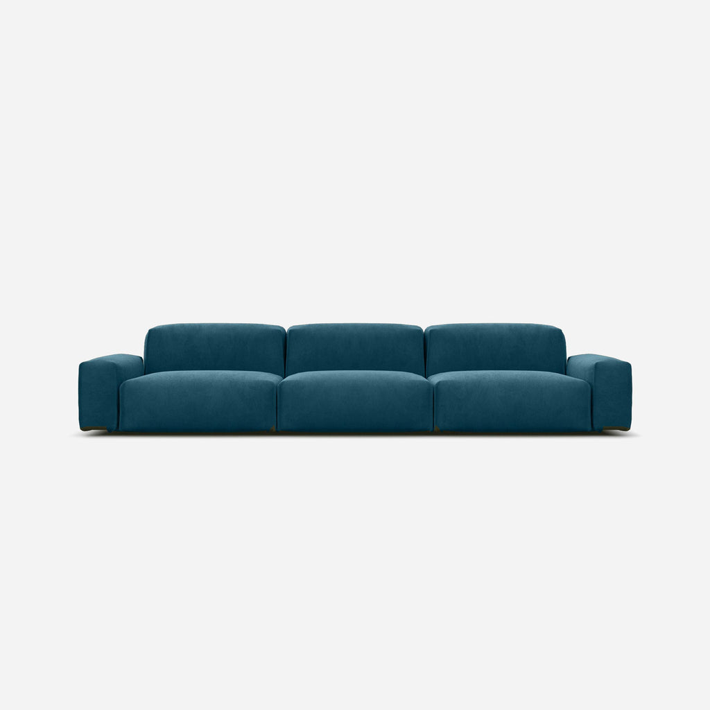 Float 5 Seater Sofa Teal Velvet Trim