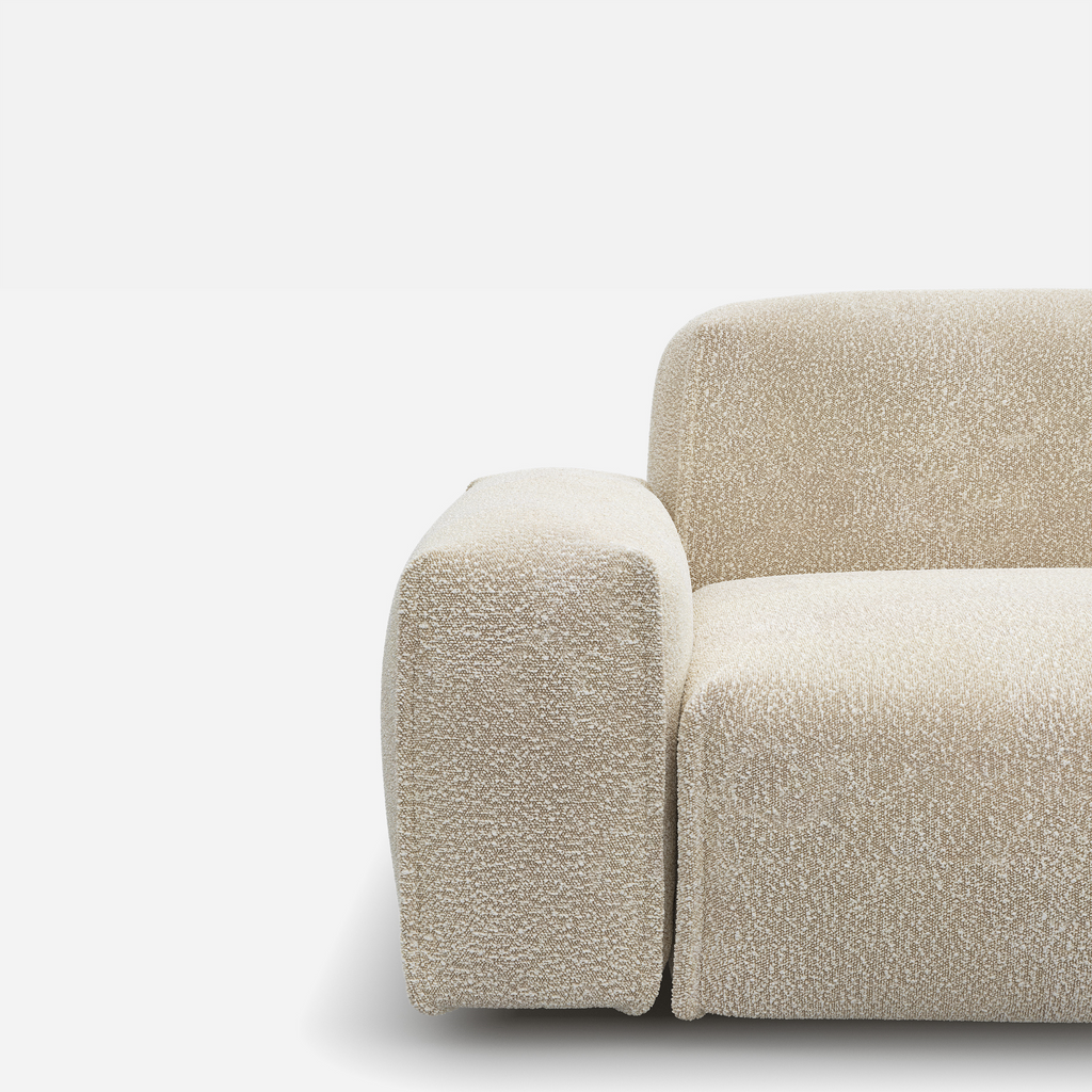 Float Ecru Boucle Jacket Trim 1.5 Seater Sofa Set