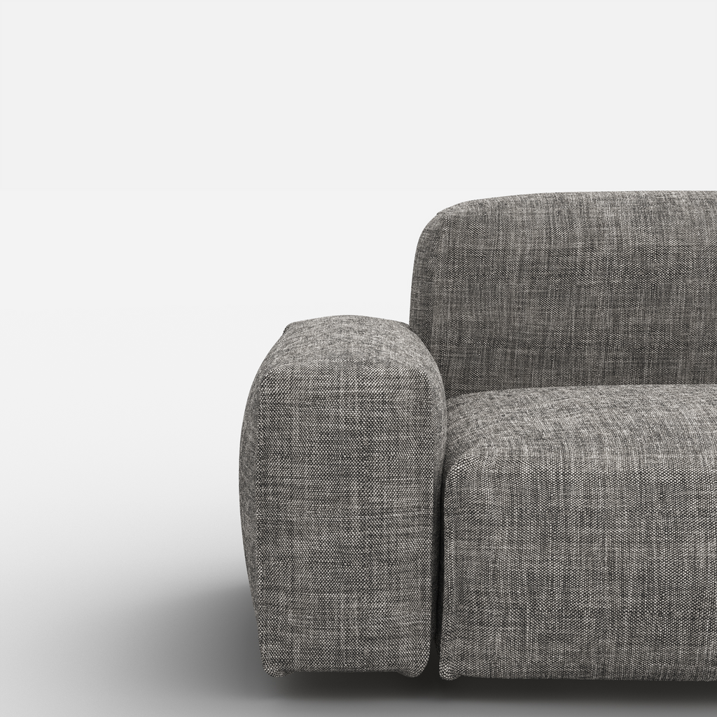 Float Salt & Pepper Textured Weave Jacket Trim 1.5 Seater Sofa Set