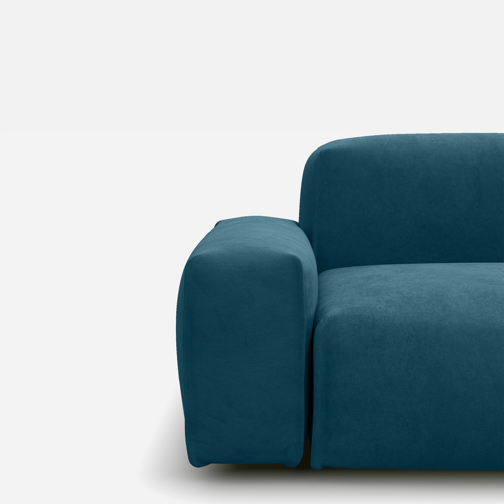 Float Teal Velvet Jacket Trim 1.5 Seater Sofa Set