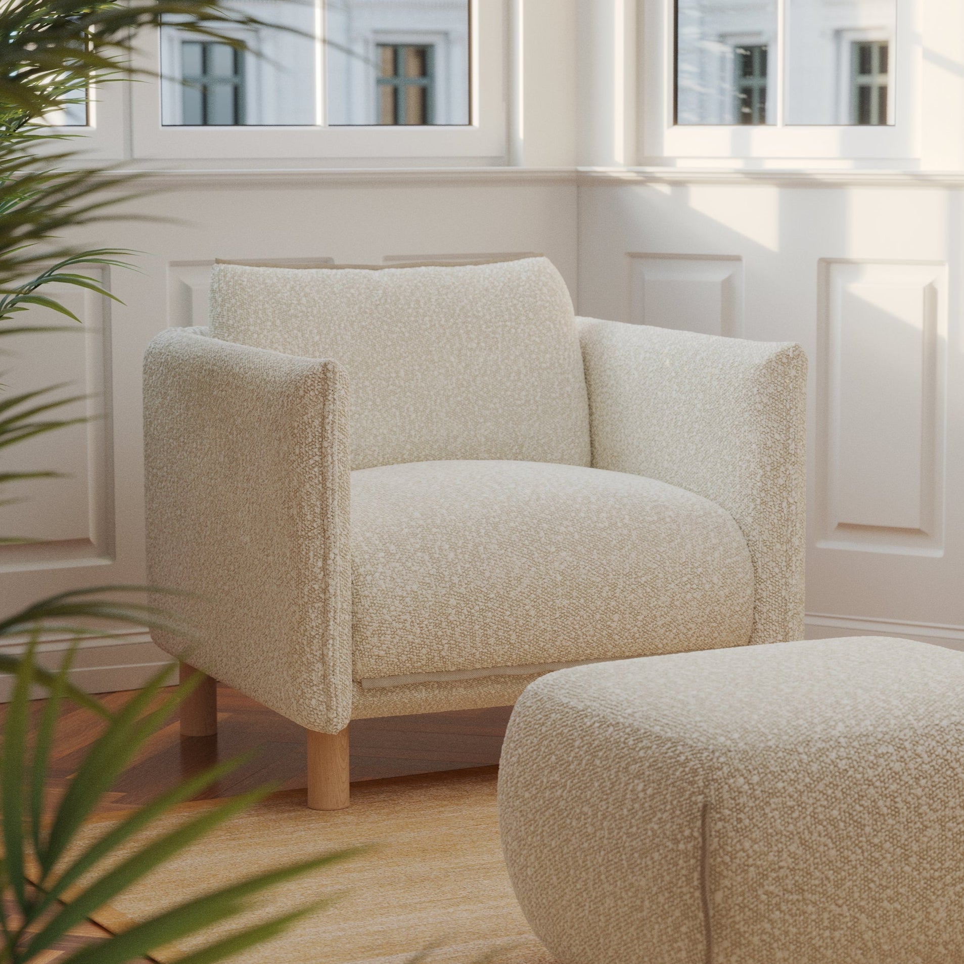 Cozy Armchair | Ecru Boucle