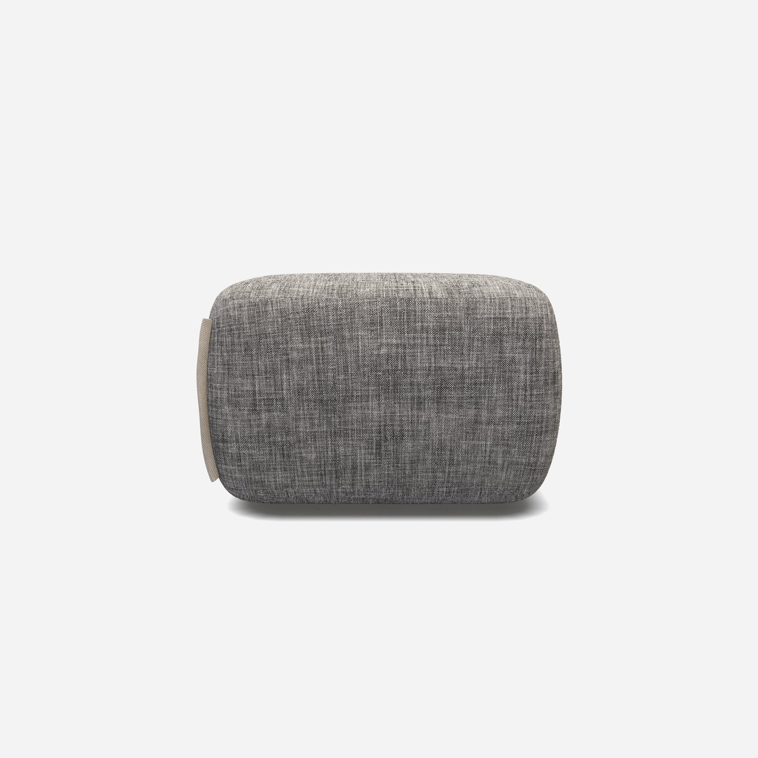 Cozy Pouffe | Salt & Pepper Textured Weave