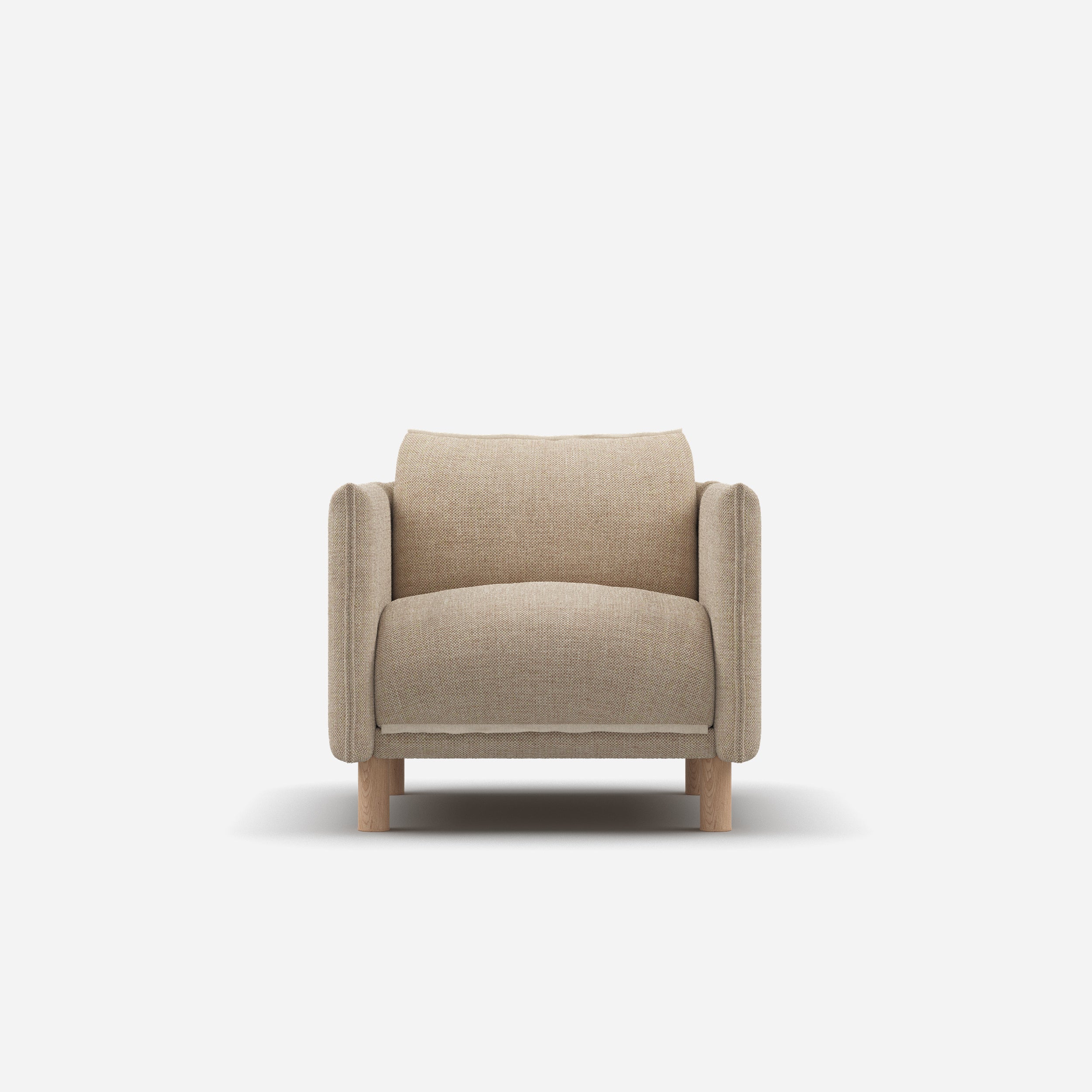 Cozy Armchair | Cream Textured Weave