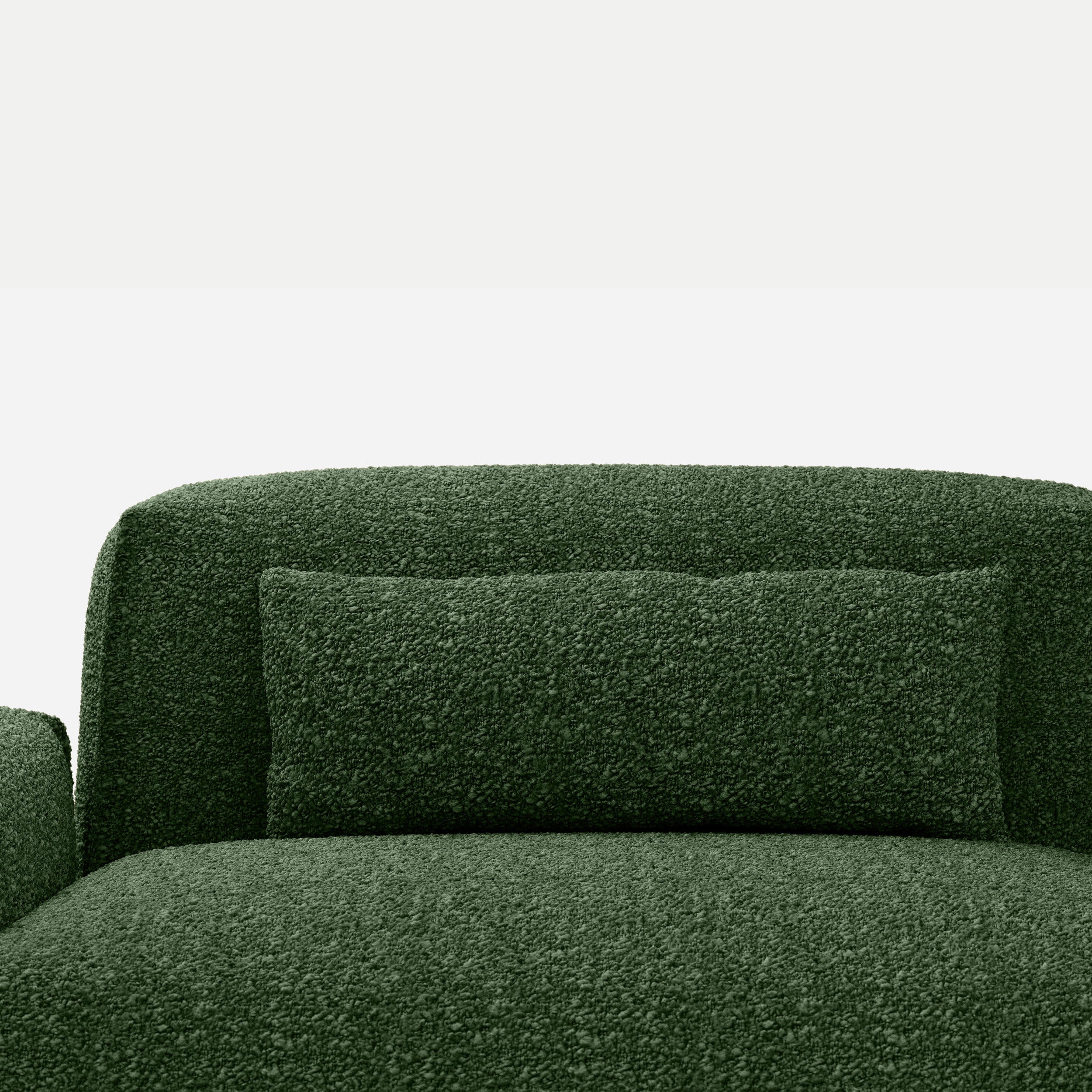 Lumber Cushions | Green Boucle