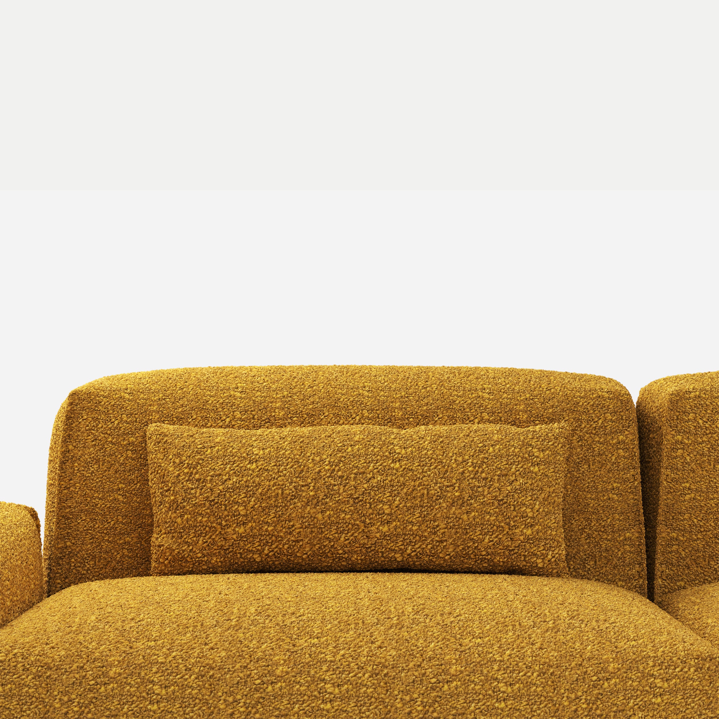 Lumber Cushions | Mustard Boucle