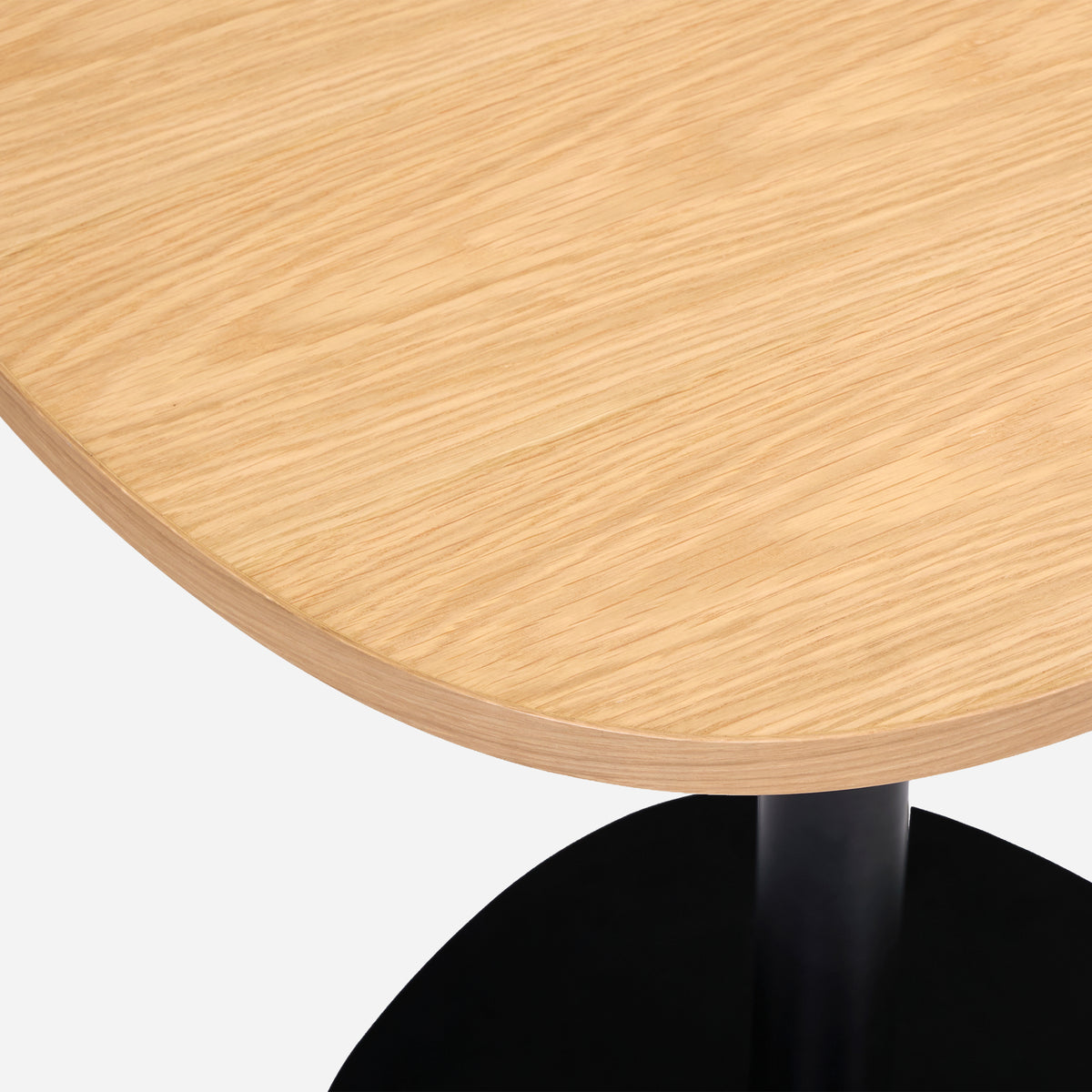 Cozmo Sofas - Squarish 2 Seater Dining Table - Oak - Rear angle view