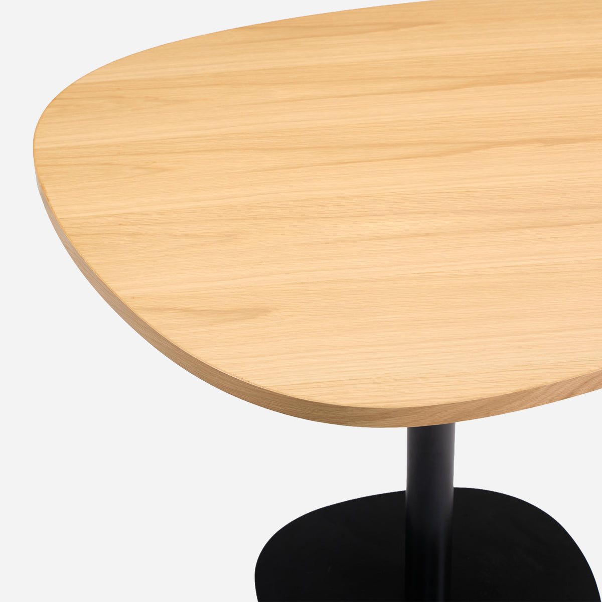 Cozmo Sofas - Squarish 4 Seater Dining Table - Oak - Side angle view