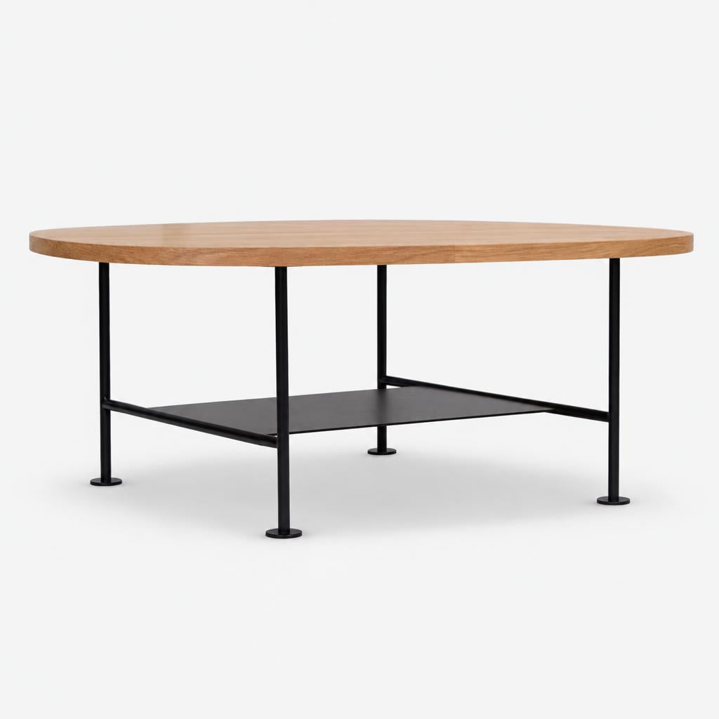 Cozmo Sofas - Squarish Coffee Table - Oak - Side angle view
