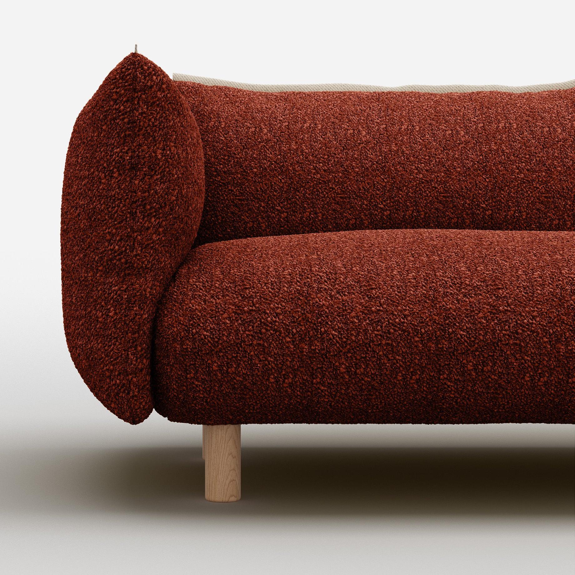Pillow 1.5 Seater Sofa | Brick Boucle