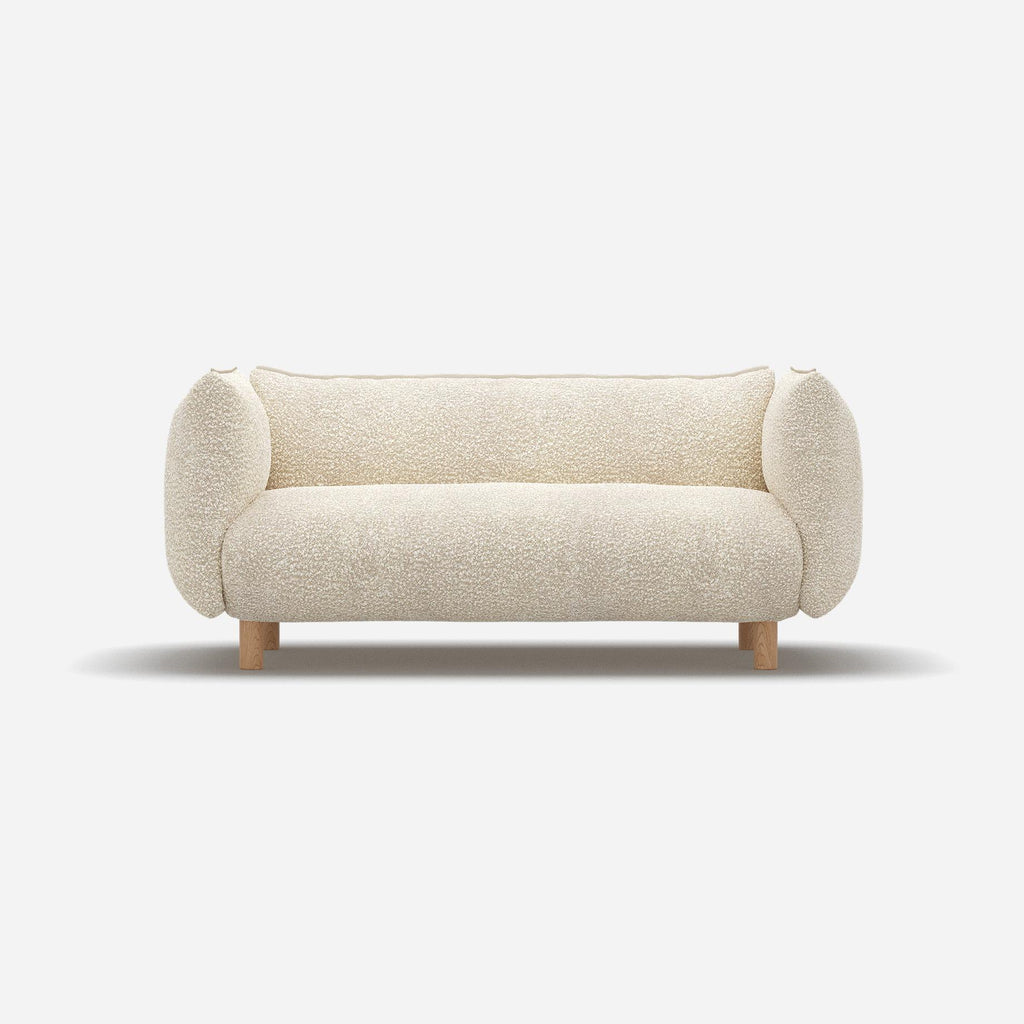 Pillow 2 Seater Sofa Ecru Boucle Trim
