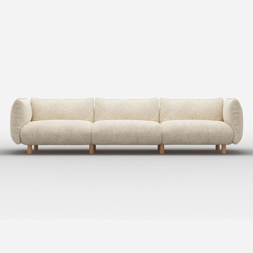 Pillow 5 Seater Sofa Ecru Boucle Trim