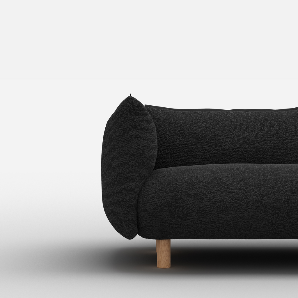 Pillow Boucle Jacket Trim 1.5 Seater Sofa Set