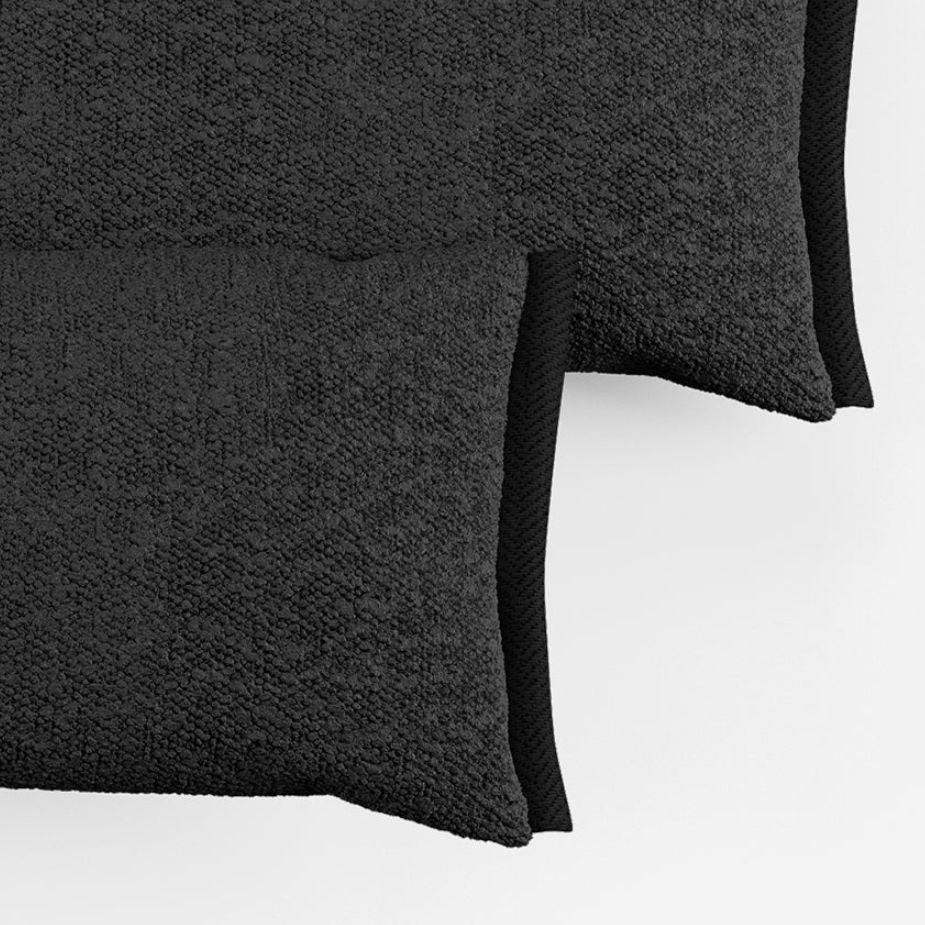Side Cushions | Black Boucle