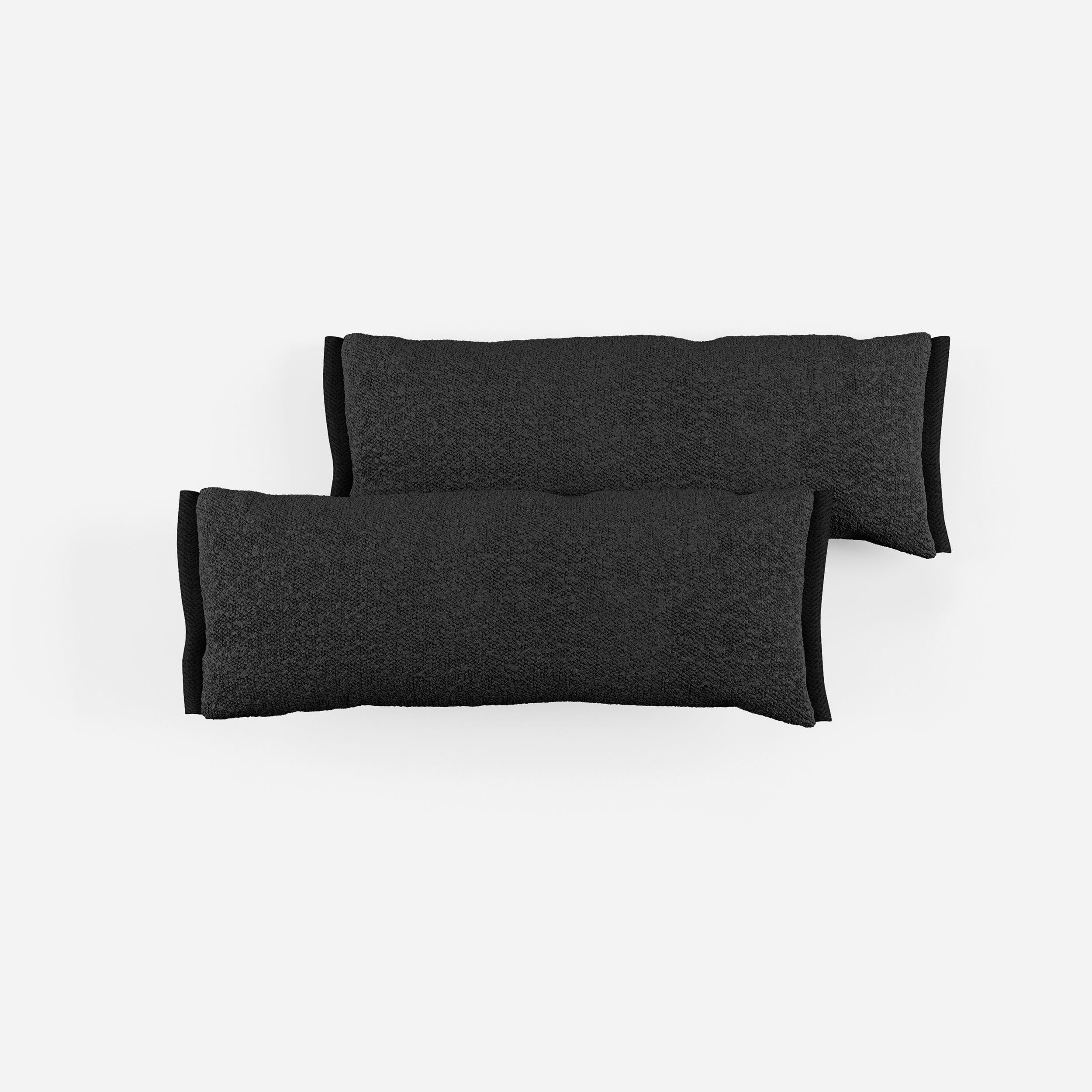 Side Cushions | Black Boucle