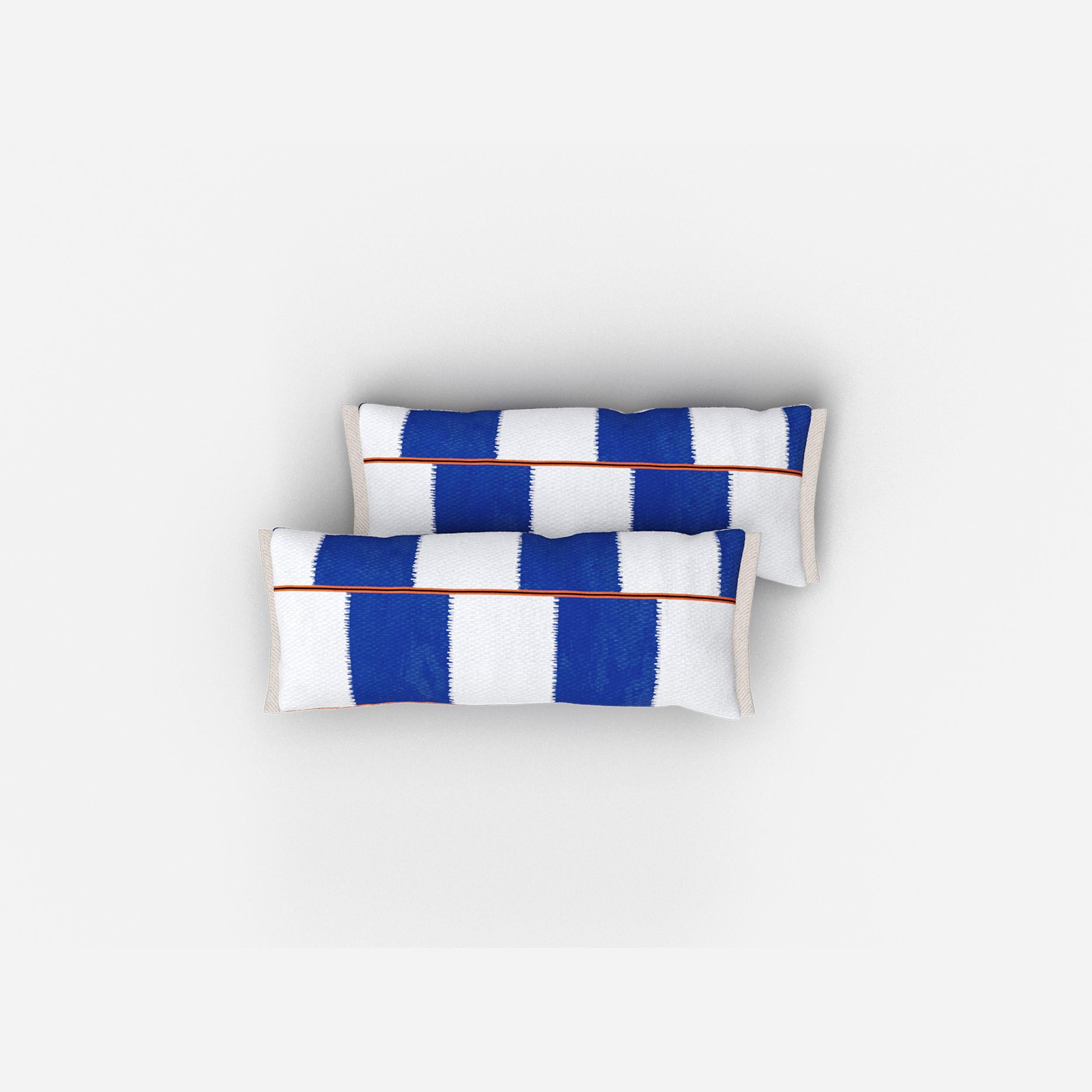 Side Cushions | Cobalt Check