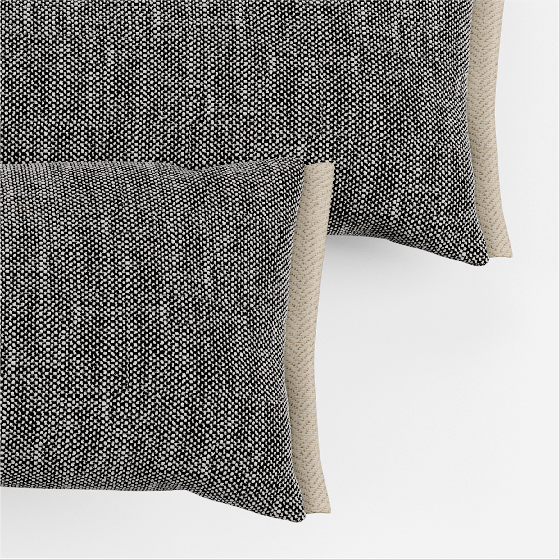 Side Cushions | Salt & Pepper Textured Weave