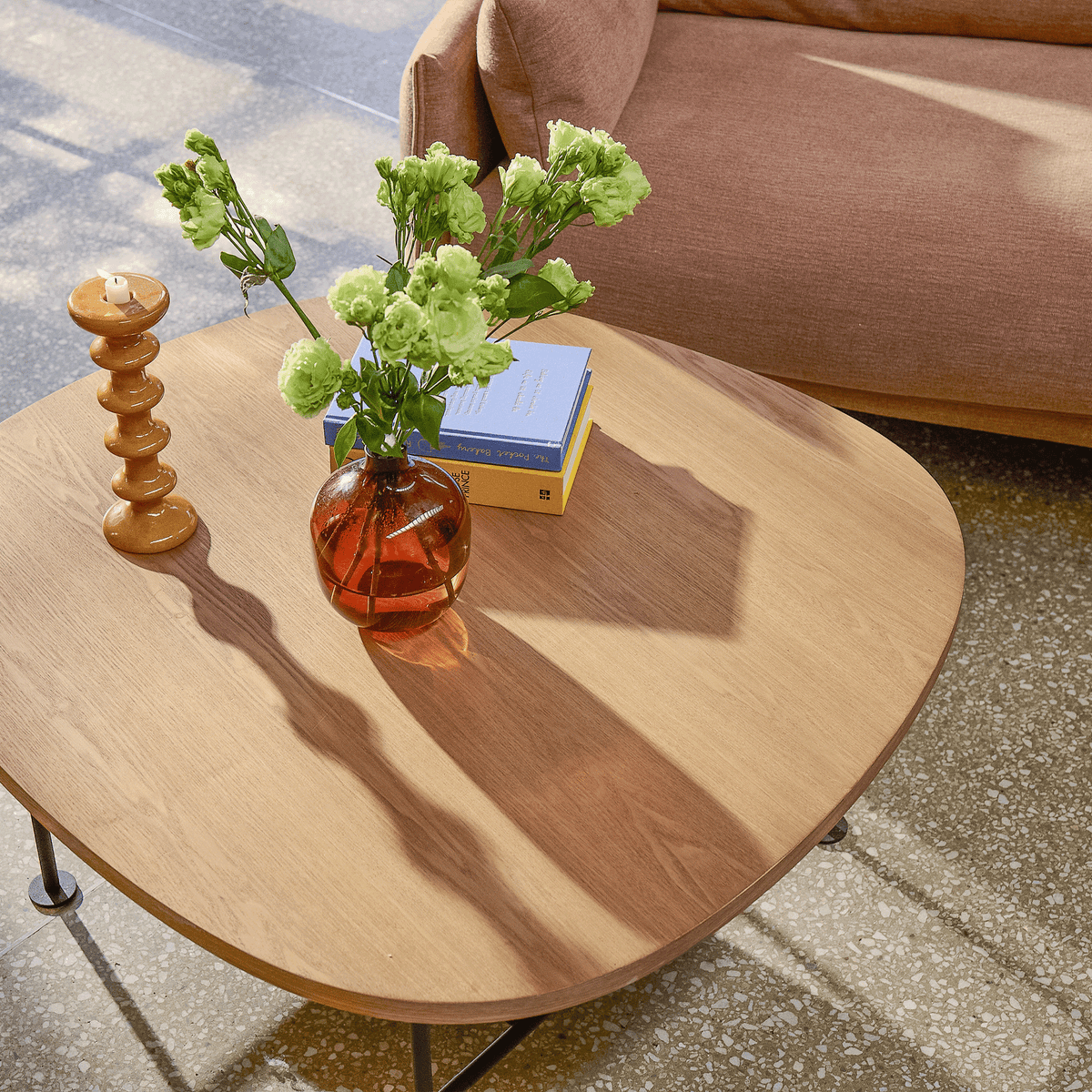 Cozmo Sofas - Squarish Coffee Table - Oak - Lifestyle view