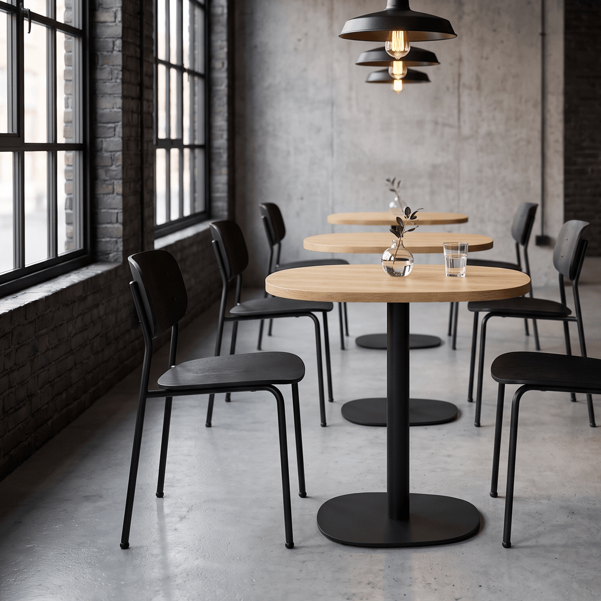 Cozmo Sofas - Squarish 2 Seater Dining Table - Oak - Lifestyle detail