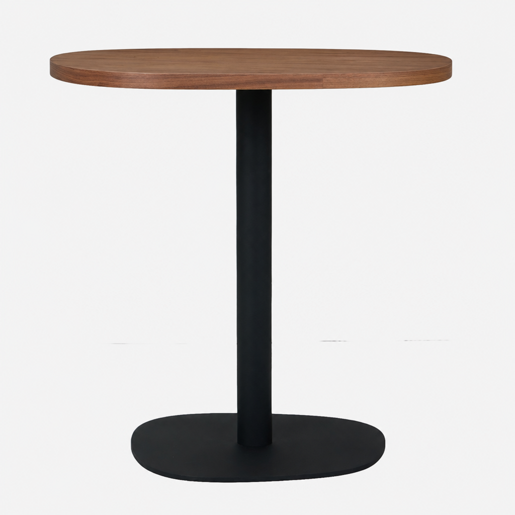 Cozmo Sofas - Squarish 2 Seater Dining Table - Walnut - Side angle view