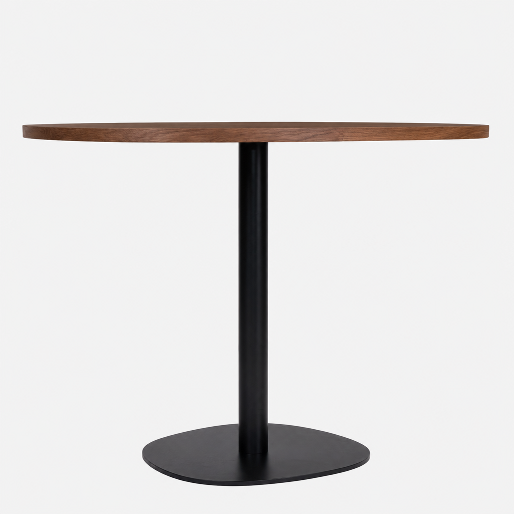 Cozmo Sofas - Squarish 4 Seater Dining Table - Walnut - Side angle view