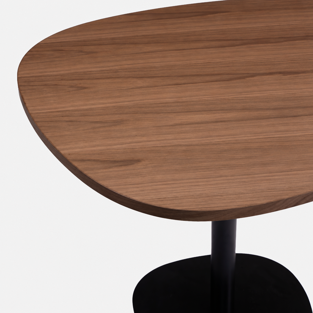 Cozmo Sofas - Squarish 4 Seater Dining Table - Walnut - Rear angle view