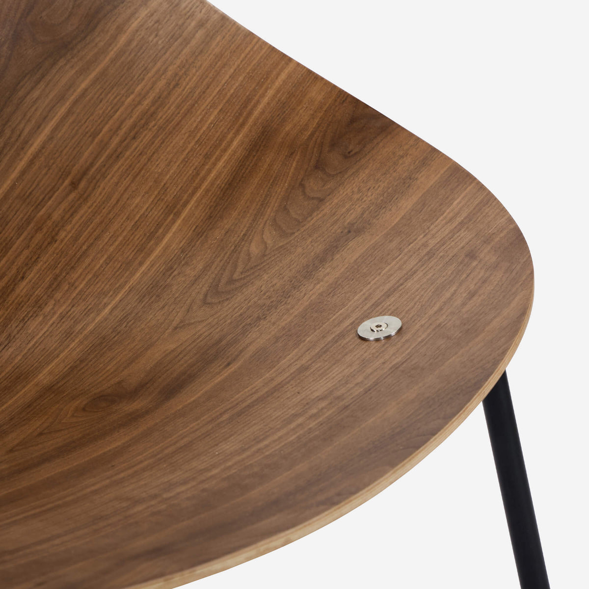 Cozmo Sofas - Gingko Walnut Chair - Ecru Boucle - Rear angle view