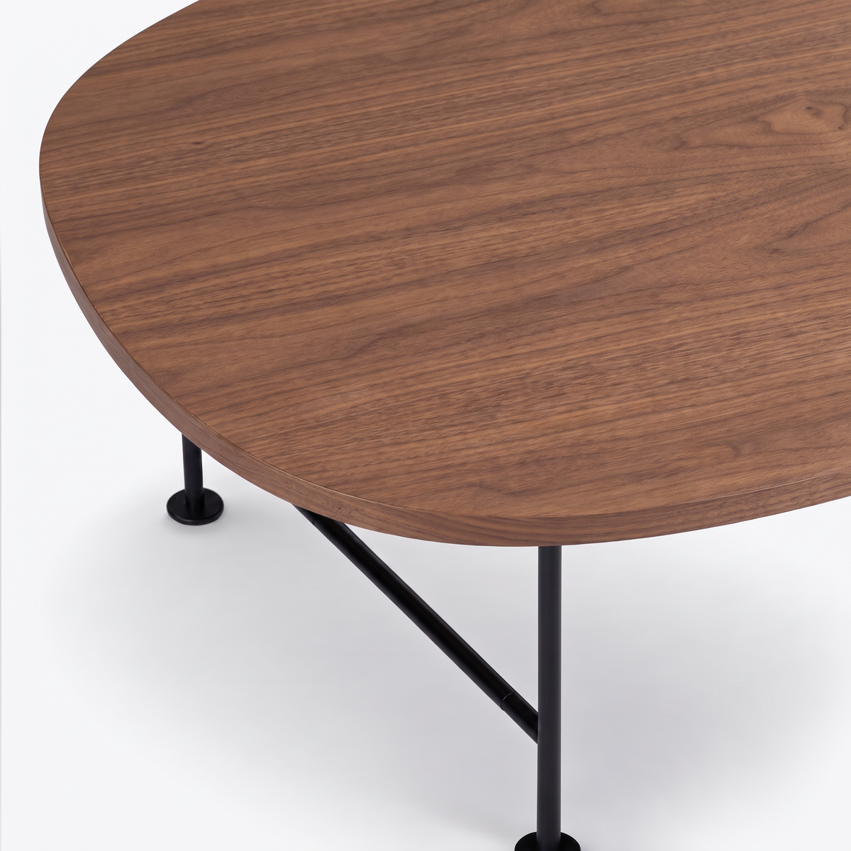 Cozmo Sofas - Squarish Coffee Table - Walnut - Rear angle view