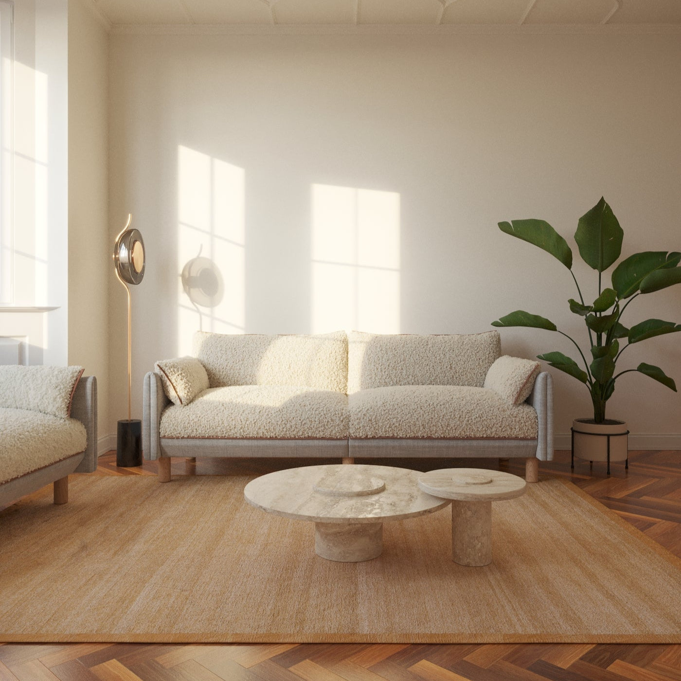 Cozy 3 Seater Sofa | Ecru Weave