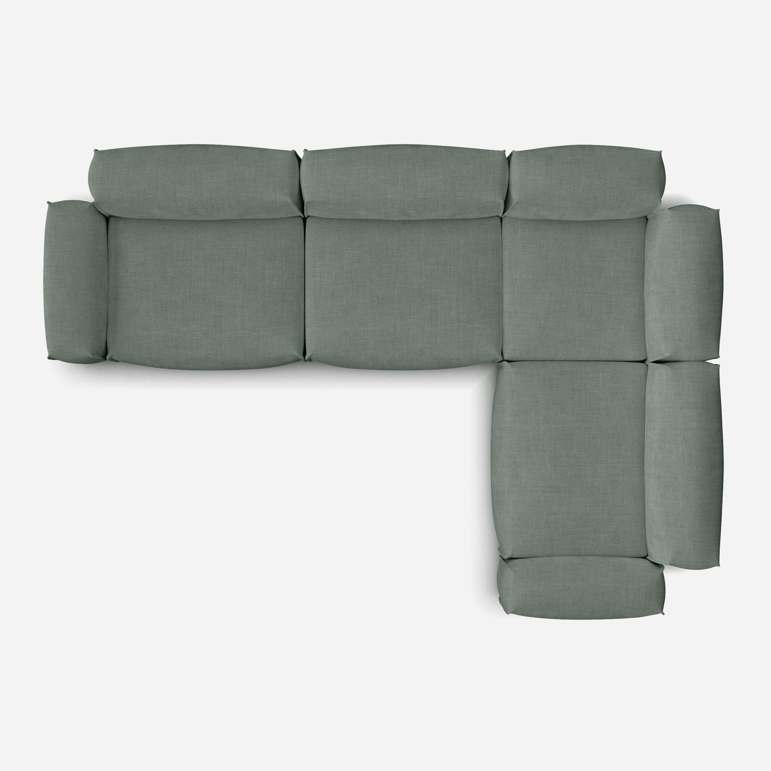 Float Large RH Facing Corner Sofa | Sage Cotton