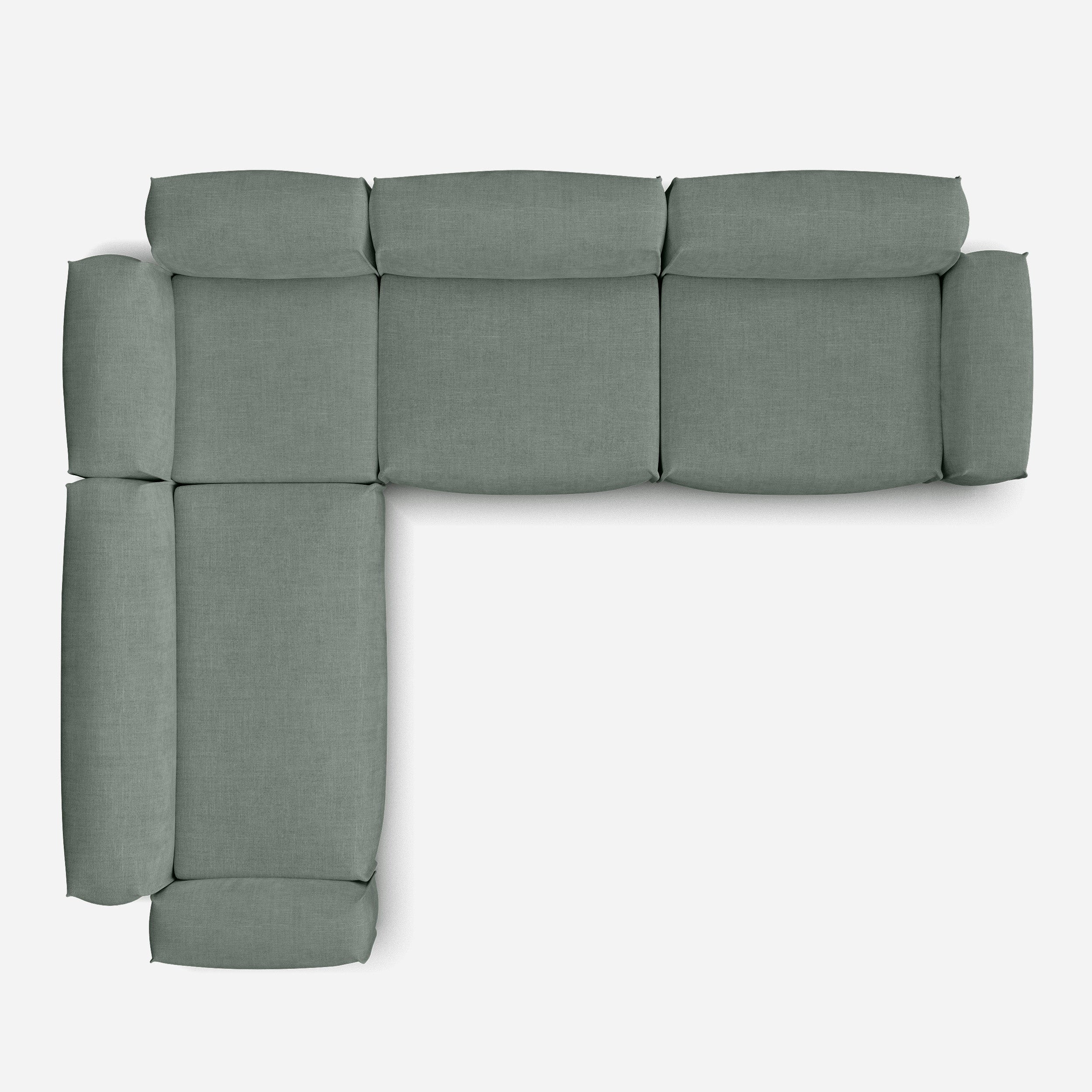 Float Extra Large LH Facing Corner Sofa | Sage Cotton