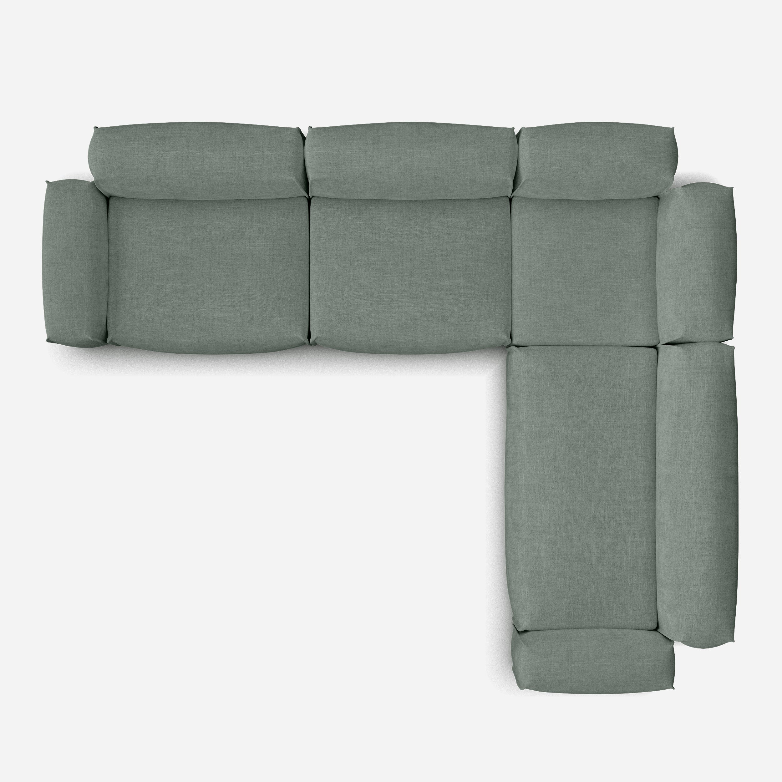 Float Extra Large RH Facing Corner Sofa | Sage Cotton