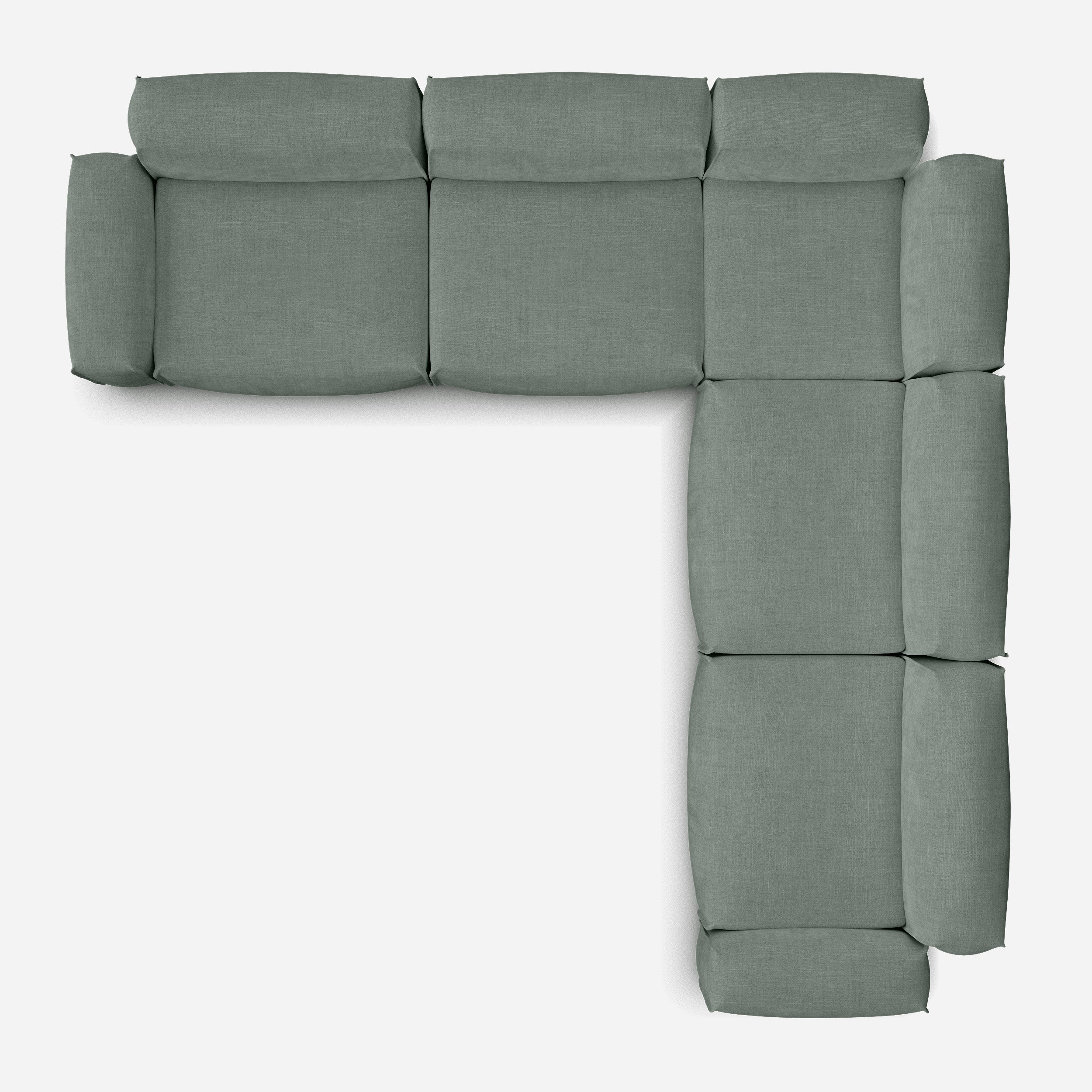 Float Extra Large Even-Sided Corner Sofa | Sage Cotton